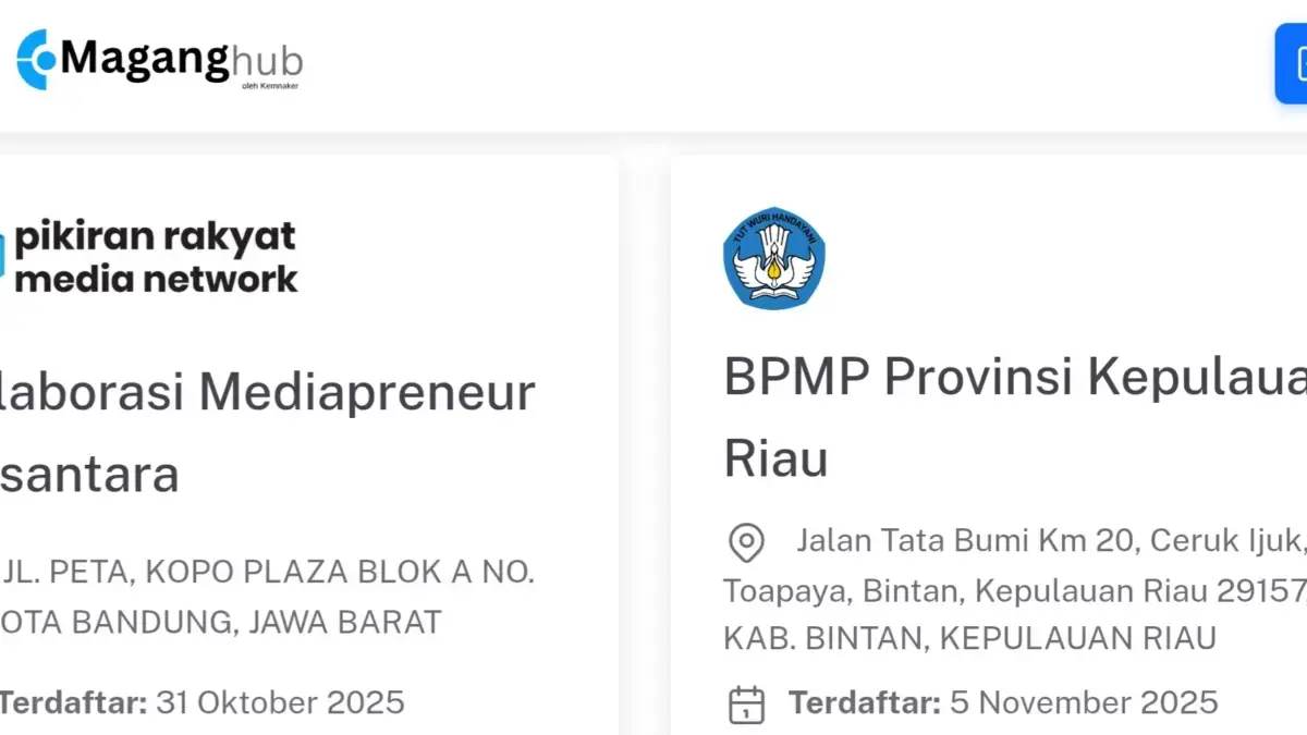 Magang Kemnaker Batch 2 Resmi Mulai Dibuka! Simak Cara Daftar dan Syaratnya Perusahaan untuk Magang Kemnaker Batch 2.