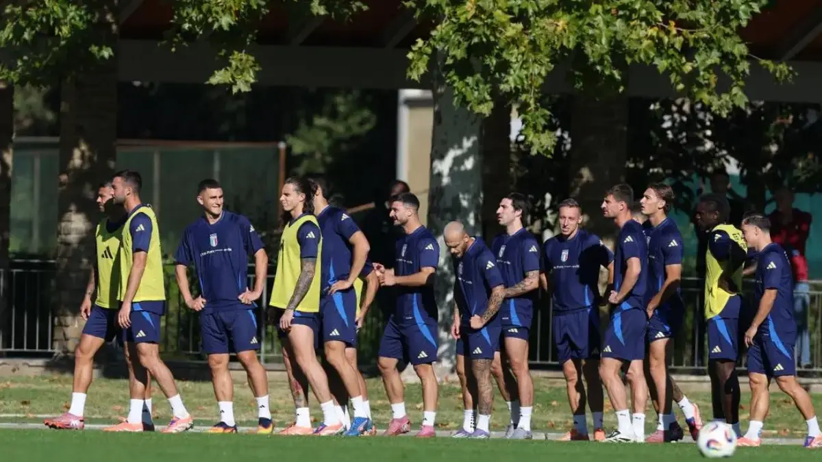 Timnas Italia sedang latihan.