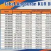 Tabel KUR BRI Bulan November 2025 Pinjaman 50 Juta Cicilan 85 Ribu, Cek Detail Angsurannya di Sini!