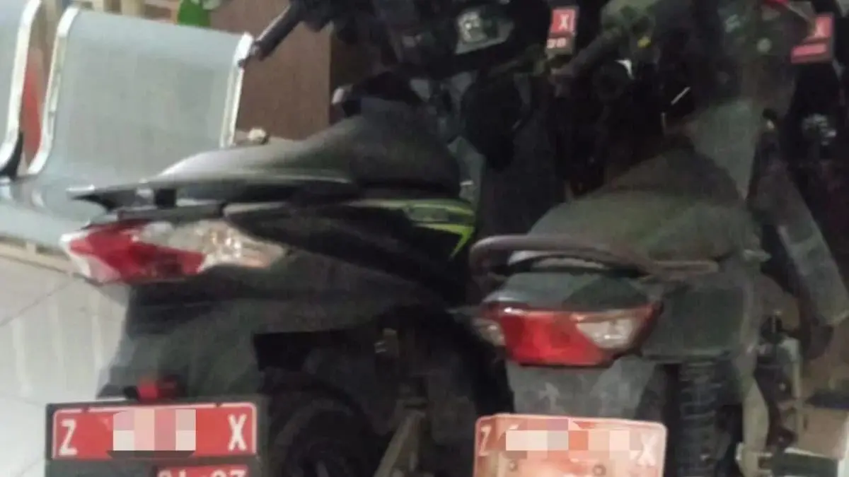 Ilustrasi kendaraan roda dua plat merah milik Pemkot Banjar. Hingga saat ini tercatat lebih dari 300 unit kend