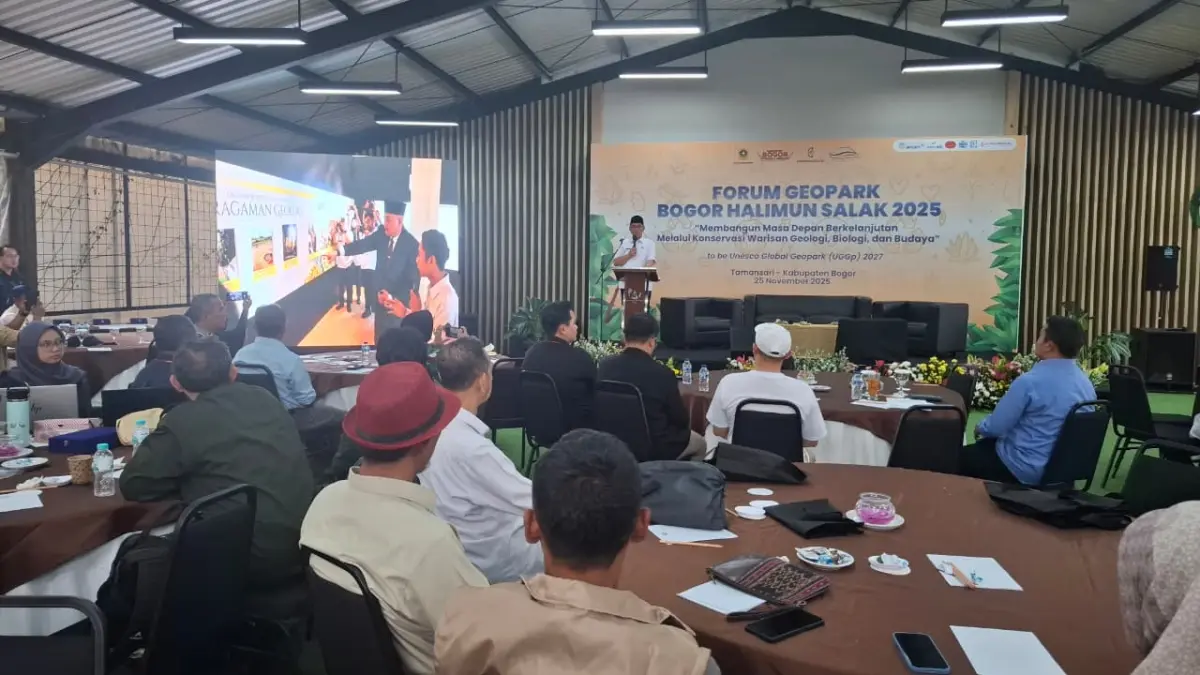 Forum Geopark Bogor Halimun Salak 2025 yang digelar di Leuweung Geledegan EcoloFoto : Sandika/Jabarekspres.com