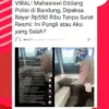 Ist. Tangkap layar informasi dugaan pelanggaran disiplin oleh oknum anggota polisi lalu lintas Polsek Rancasar