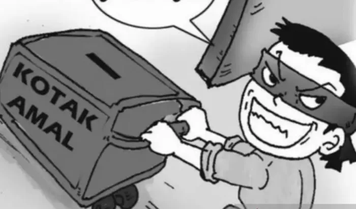 Aksi Pencuri Kotak Amal Masjid Terekam CCTV, Berakhir di Tangan Warga