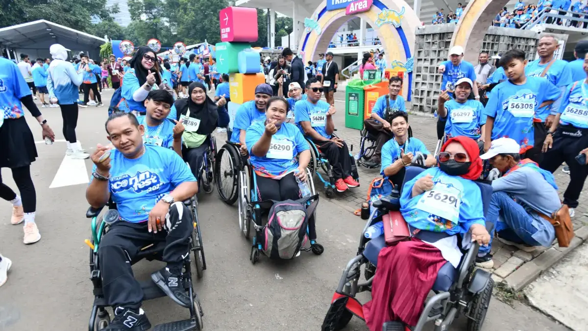 Peserta Pertamina Eco RunFest 2025 dari Yayasan Disabilitas Kreatif Indonesia (YDKI)