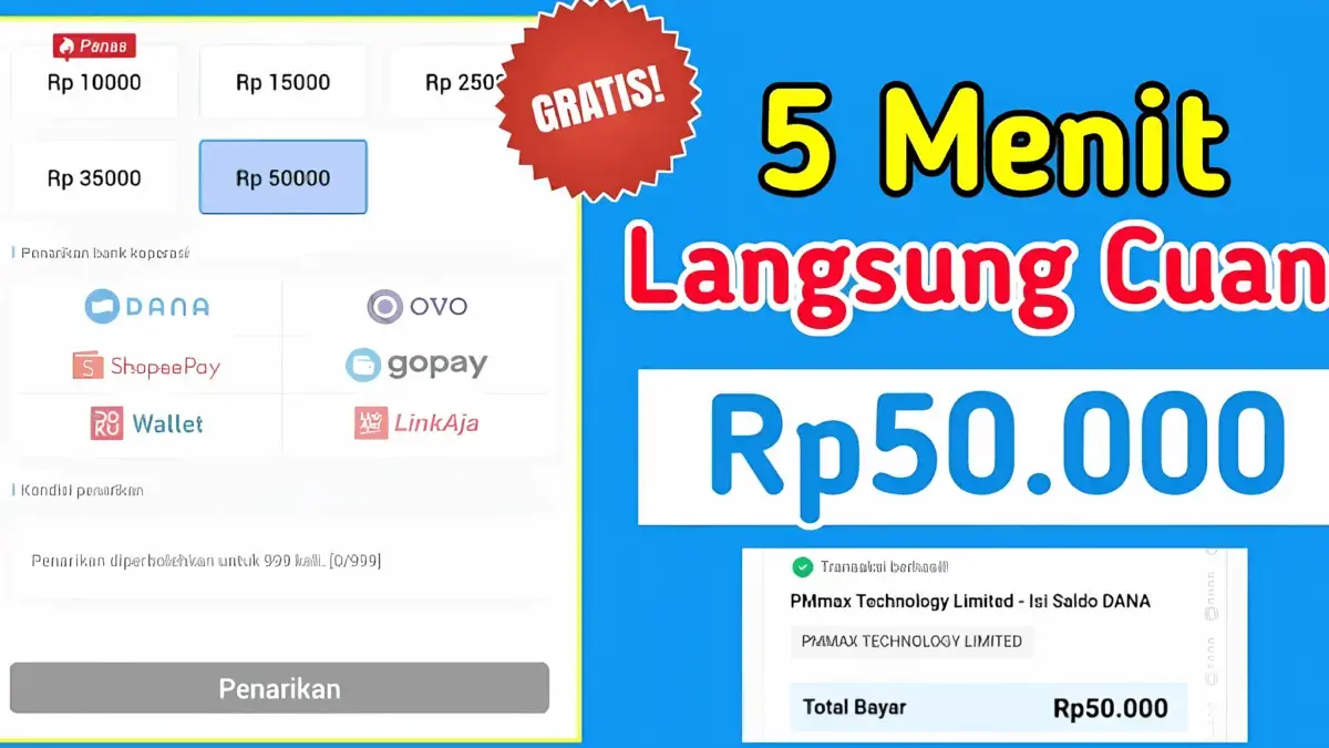 Tukar Koin Jadi Saldo DANA Gratis Rp50.000 Langsung Cair, Caranya Cuma Disini