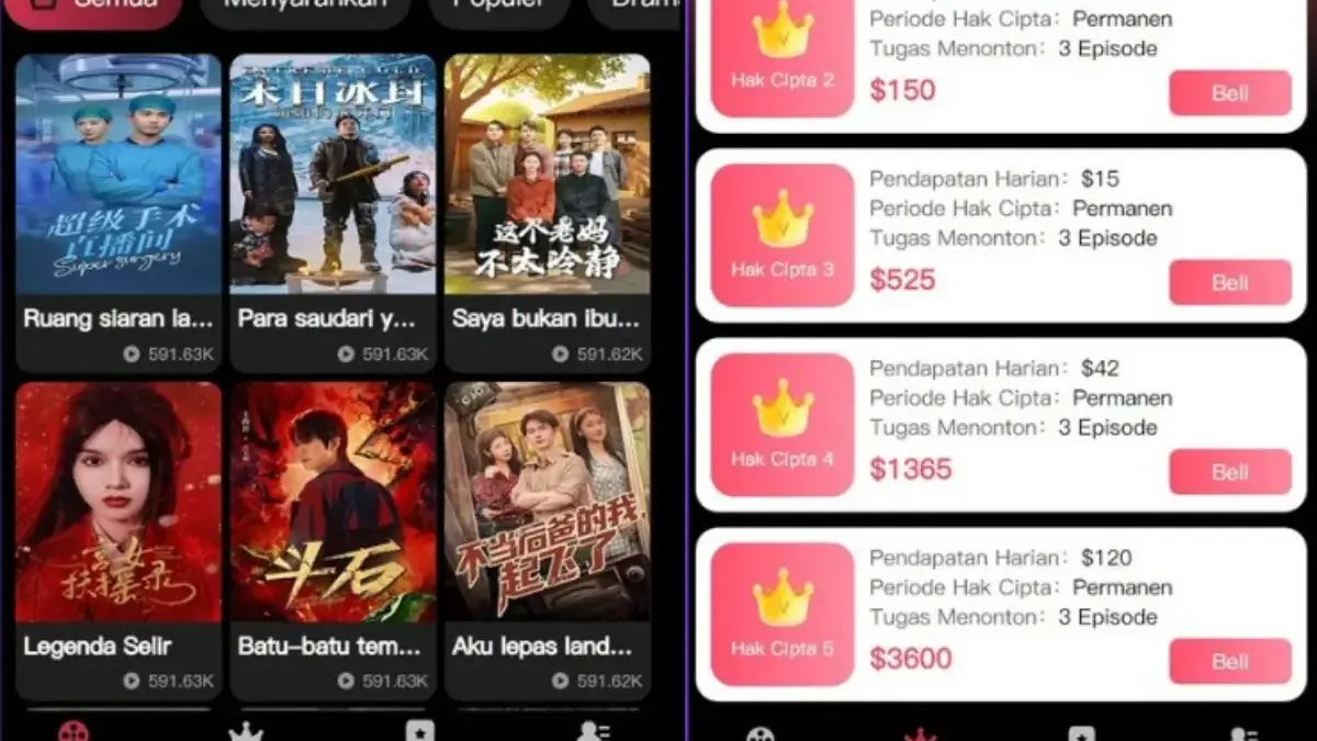 Cara kerja Aplikasi EON Media yang mengklaim sebagai penghasil uang.