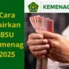 Canva desain cara cairkan BSU Kemenag 2025.