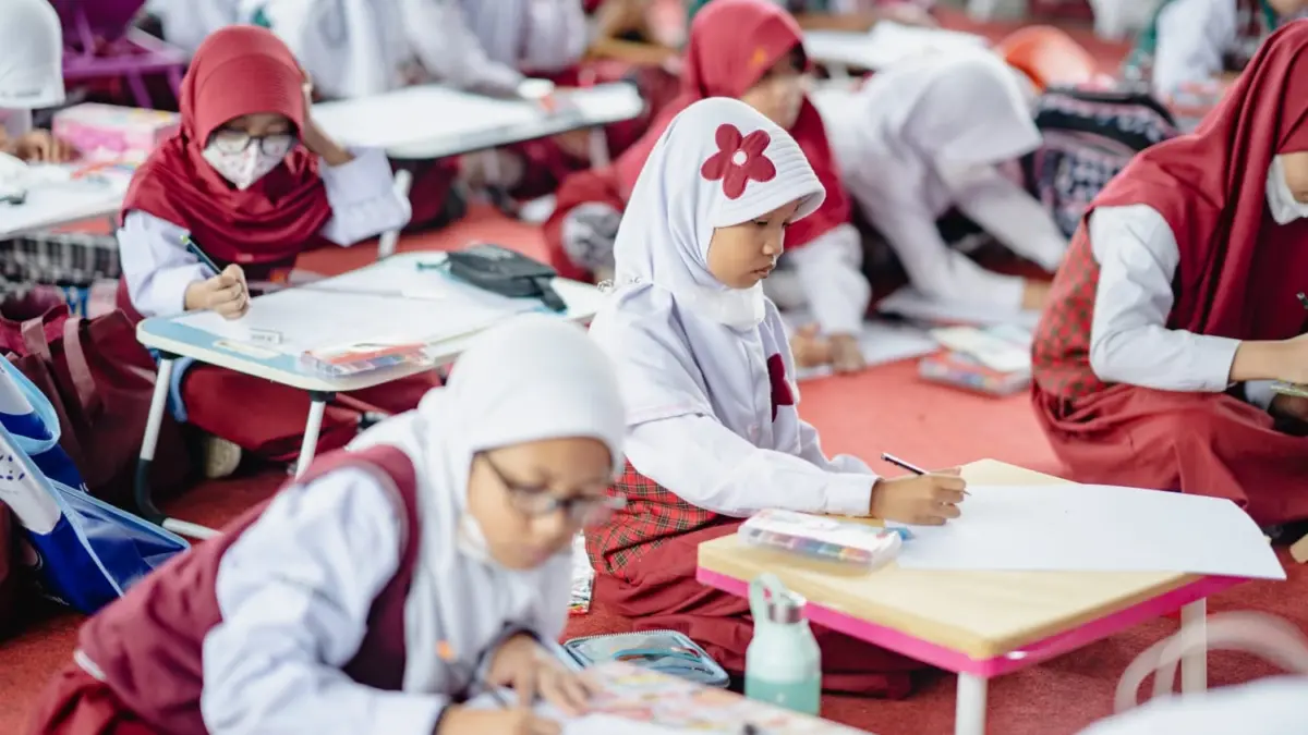 Foto siswa sekolah dasar (SD).