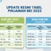 Update Resmi Tabel KUR BRI 2025 dan Non KUR: Plafon hingga Rp500 Juta, Mana yang Lebih Untung?? 