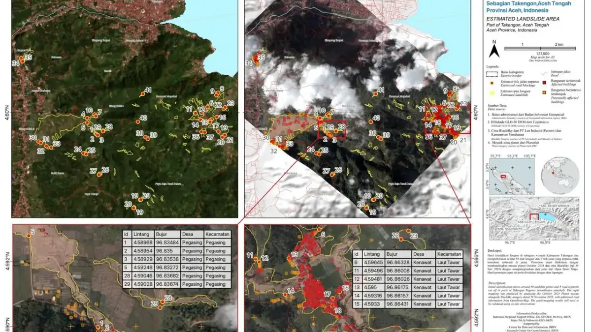 Respons Cepat Len Bantu Penanganan Bencana di Sumatra dengan Perkuat “Pengawasan Dari Langit” Penampakan gambar yang berhasil di tangkap oleh satelit Observasi LEN untuk bantu menangani bencana di Sumater