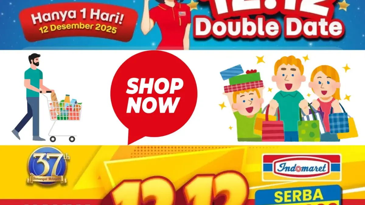 Promo Alfamart dan Indomaret Spesial 12.12: Borong Beli 2 Gratis 1 sampai Diskon Es Krim 30% Promo double date 12.12 2025 Alfamart dan Indomaret.