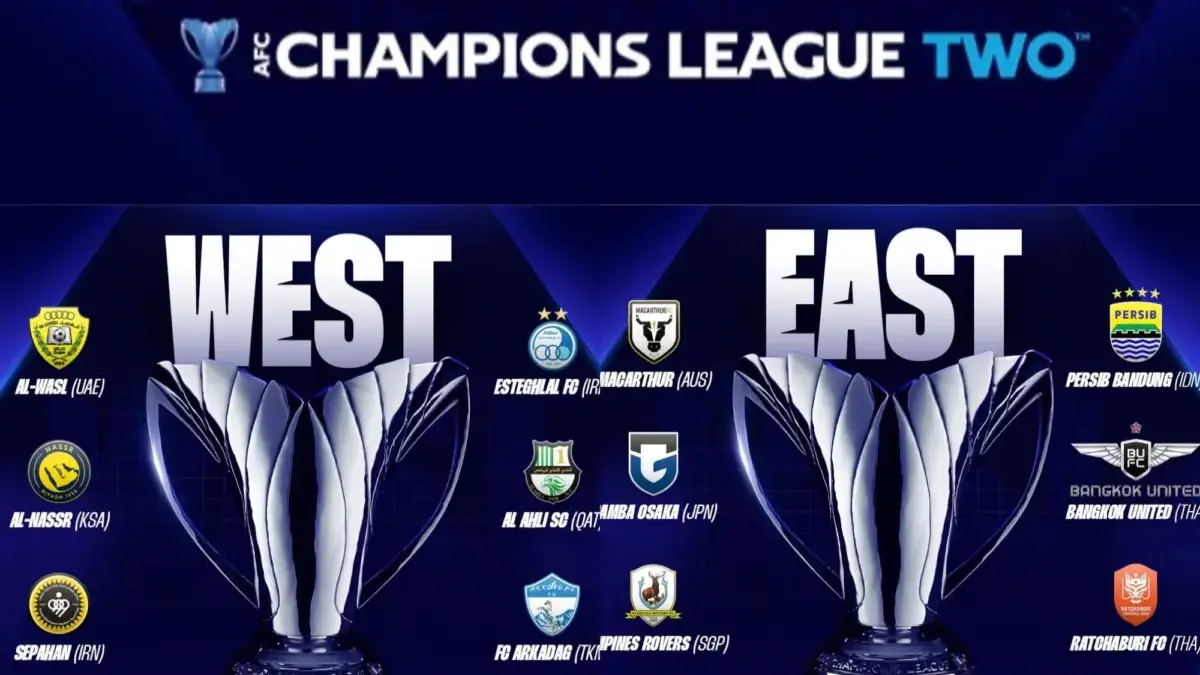 Resmi Lengkap! Ini Daftar 16 Tim Lolos 16 Besar AFC Champions League Two 2025/2026, Asa Persib vs Al Nassr Tim Lolos Babak 16 Besar AFC Champions League Two.