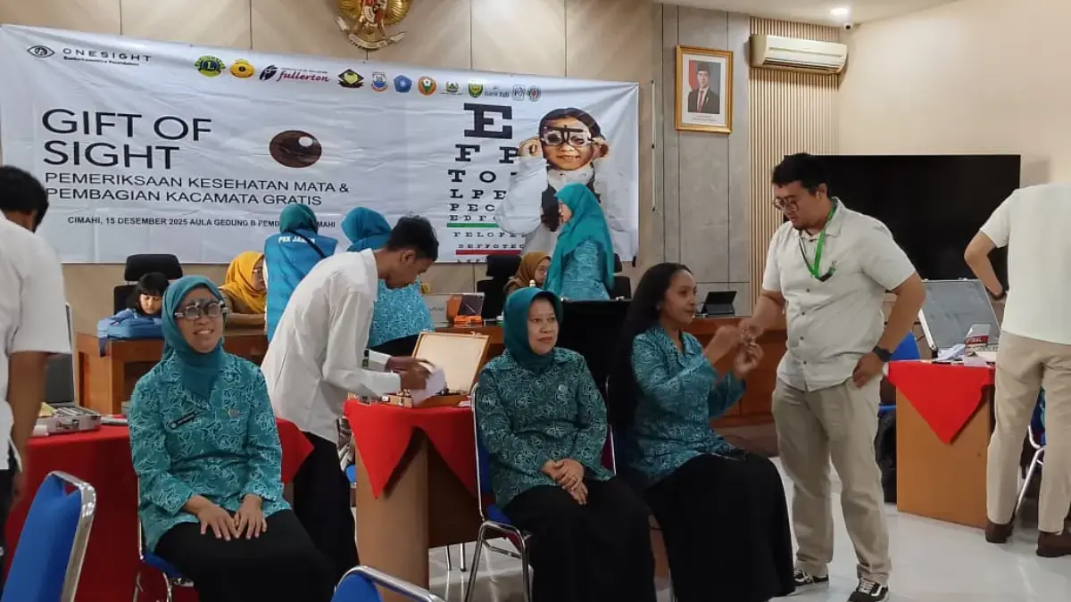 Deteksi Dini Gangguan Penglihatan, Pemeriksaan Mata Gratis Digelar Serentak di Cimahi
