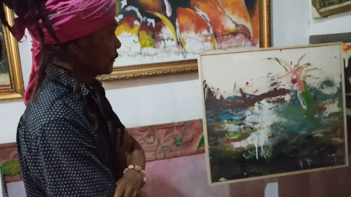 Kanvas Menjadi Ruang Hidup: Jejak Panjang Bahar Malaka, Pelukis Cimahi Menghadirkan Filosofi di setiap Karya