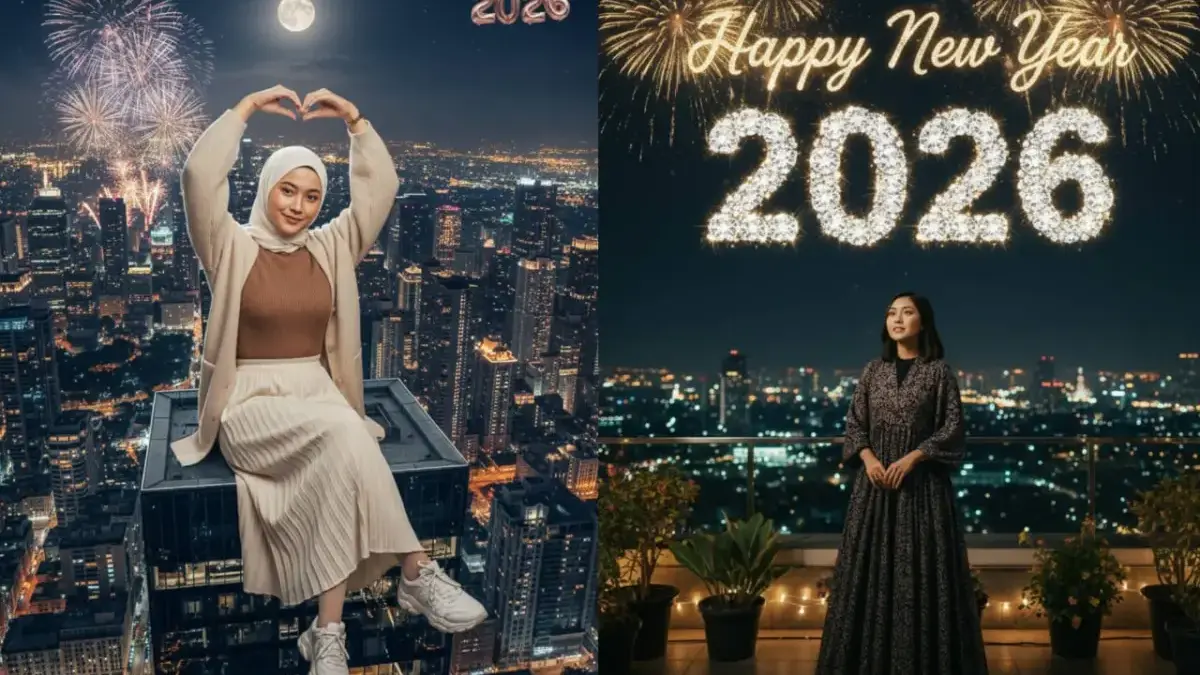 Prompt edit foto tahun baru dengan Google Gemini