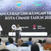 Wali Kota Cimahi, Ngatiyana saat Sambutan dalam Anugerah Lingkungan Hidup Kota Cimahi tahun 2025 di Techno par