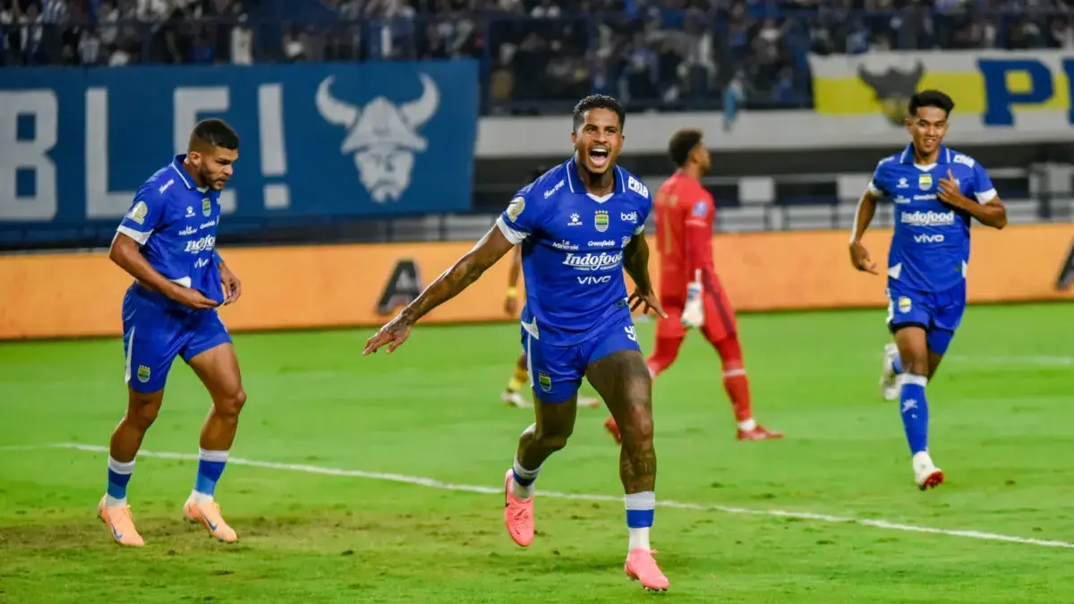 Bukan Kebetulan, Ini Faktor Utama Ketajaman Ramon Tanque Kembali Penggawa Persib Bandung Ramon De Andrade Souza berselebrasi usai mencetak gol ke gawang Bhayangkara Presisi La