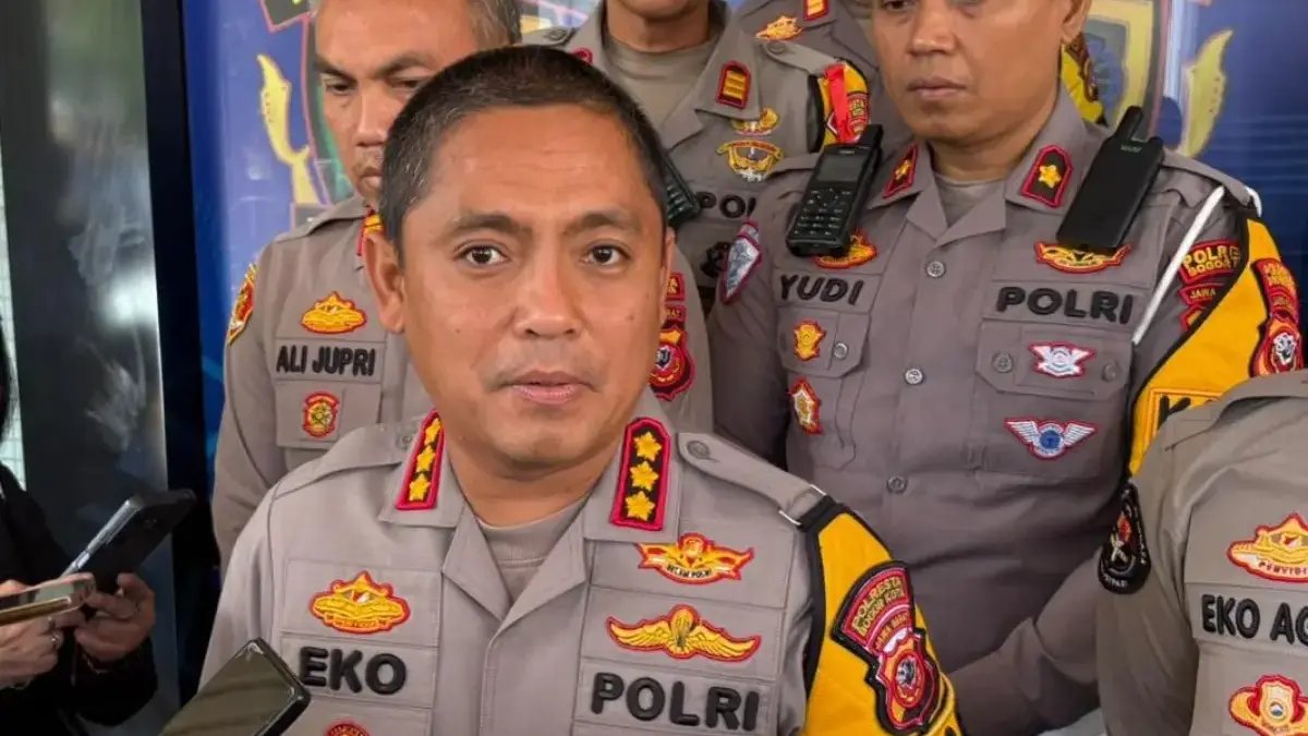 Kapolresta Bogor Kota, Kombes Pol Eko Prasetyo saat memberikan keterangannya di Mapolresta Bogor Kota, Selasa