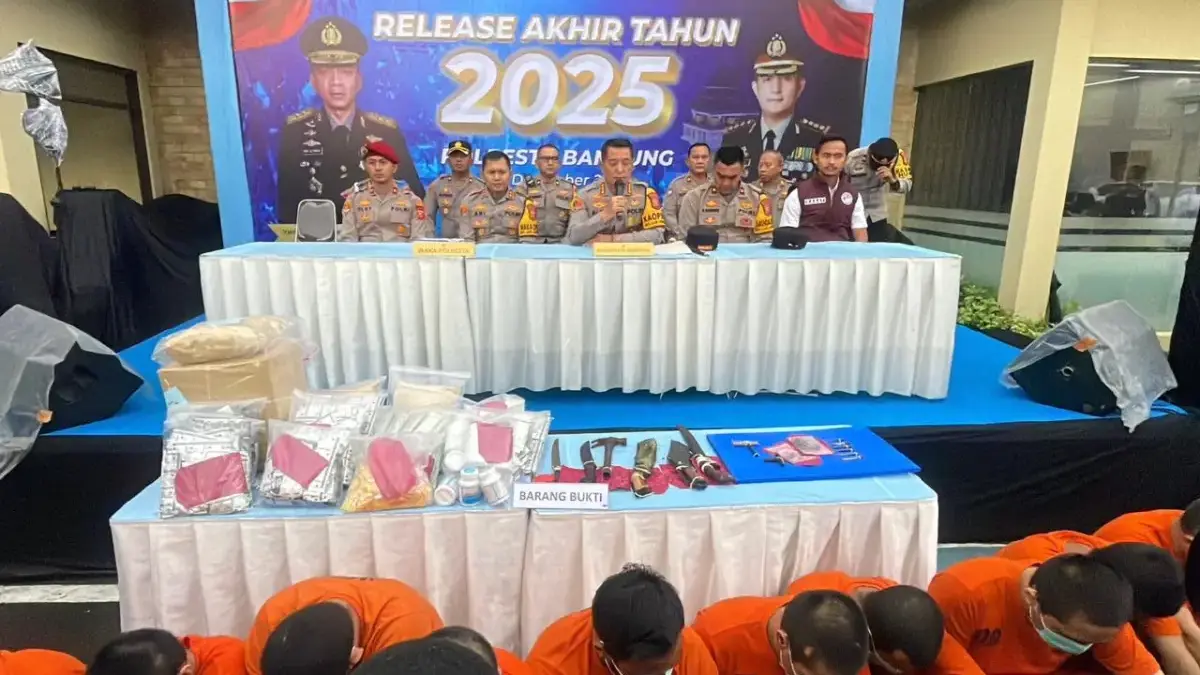 Kepolisian Resor Kota (Polresta) Bandung mencatat kinerja positif sepanjang tahun 2025