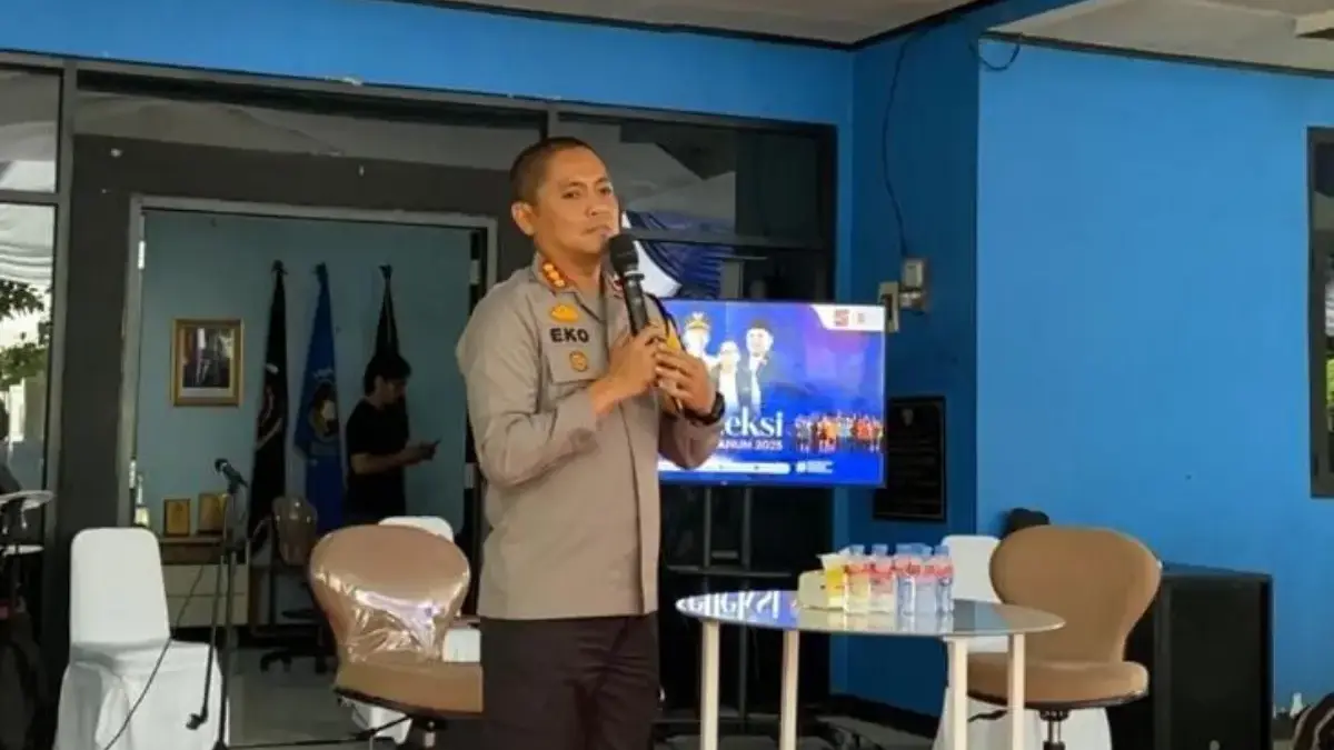 Kapolresta Bogor Kota, Kombes Pol Eko Prasetyo saat memberikan keterangan di Gedung Persatuan Wartawan Indones