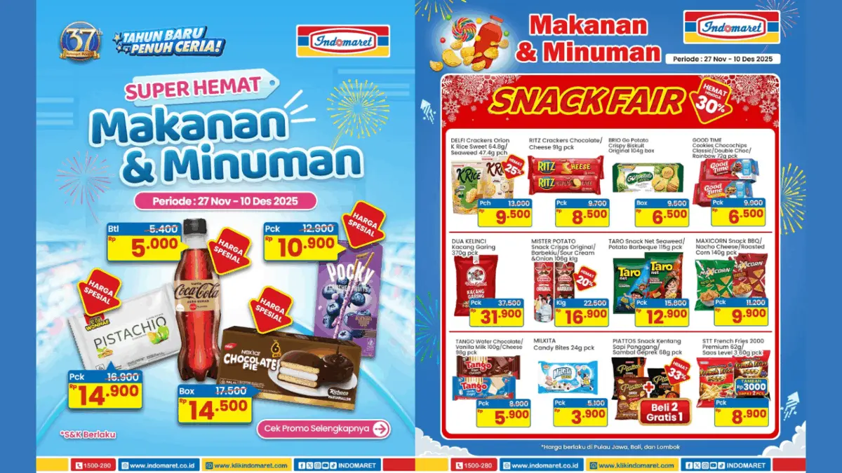 Sambut Libur Natal & Tahun Baru! Ini Katalog Lengkap Diskon Besar Indomaret Desember 2025
