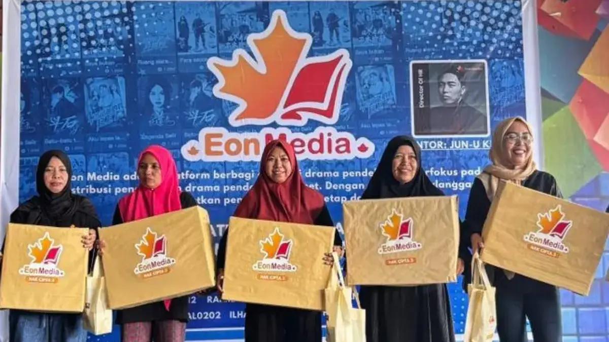 Para Korban Aplikasi EON Media yang mayoritas ibu-ibu.