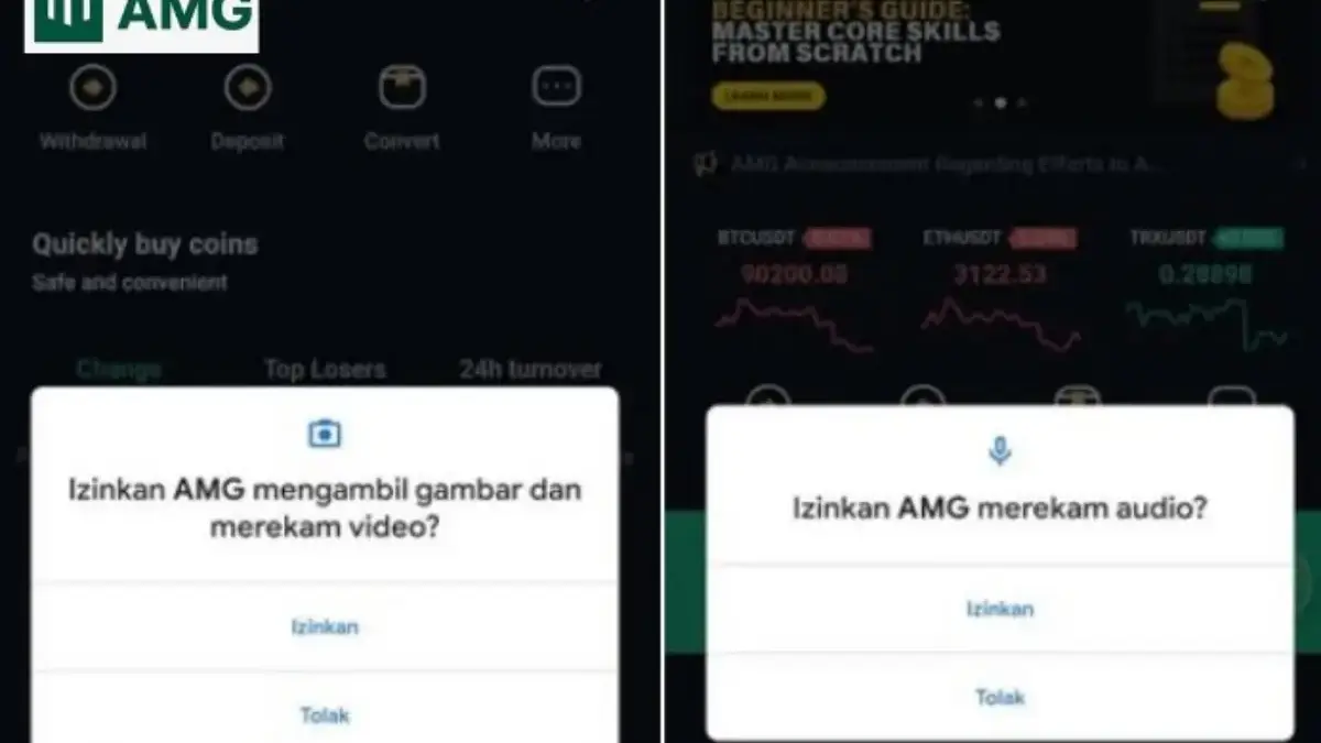 Aplikasi AMG yang meminta banyak akses ke perangkat Hp menjadikannya potensi pencurian data pribadi