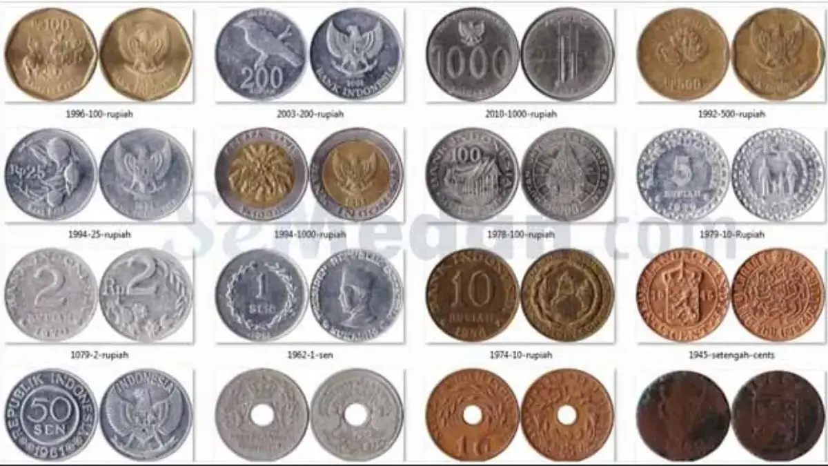 Uang Koin kuno yang berharga mahal.