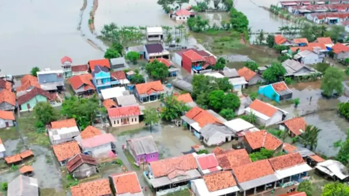 Pemprov Dukung Bronjong hingga Logistik Tangani Banjir Karawang-Bekasi Ilustrasi banjir Karawang-Bekasi. (Ig Pemkab Bekasi)