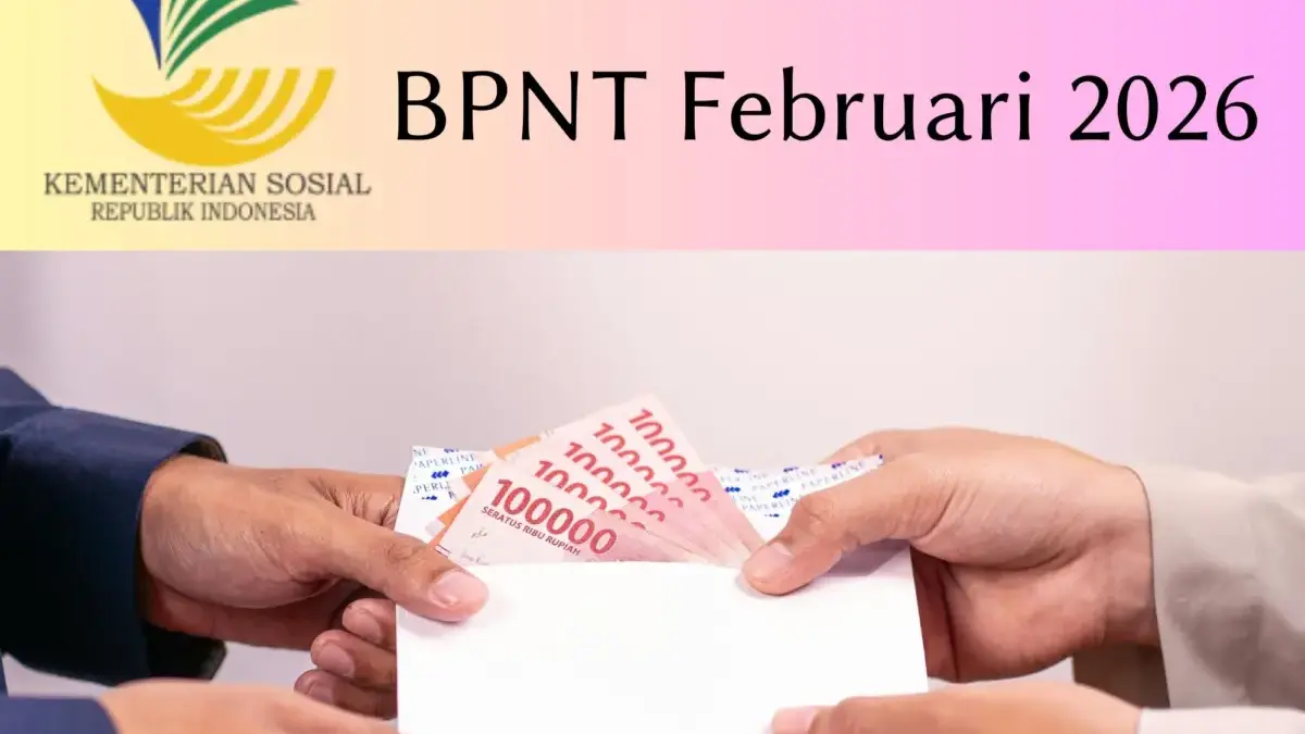 Selamat Bansos PKH dan BPNT Cair pada Februari 2026, Cara Ceknya Praktis Pakai KTP Canva Pencairan Bansos PKH dan BPNT Februari 2026.