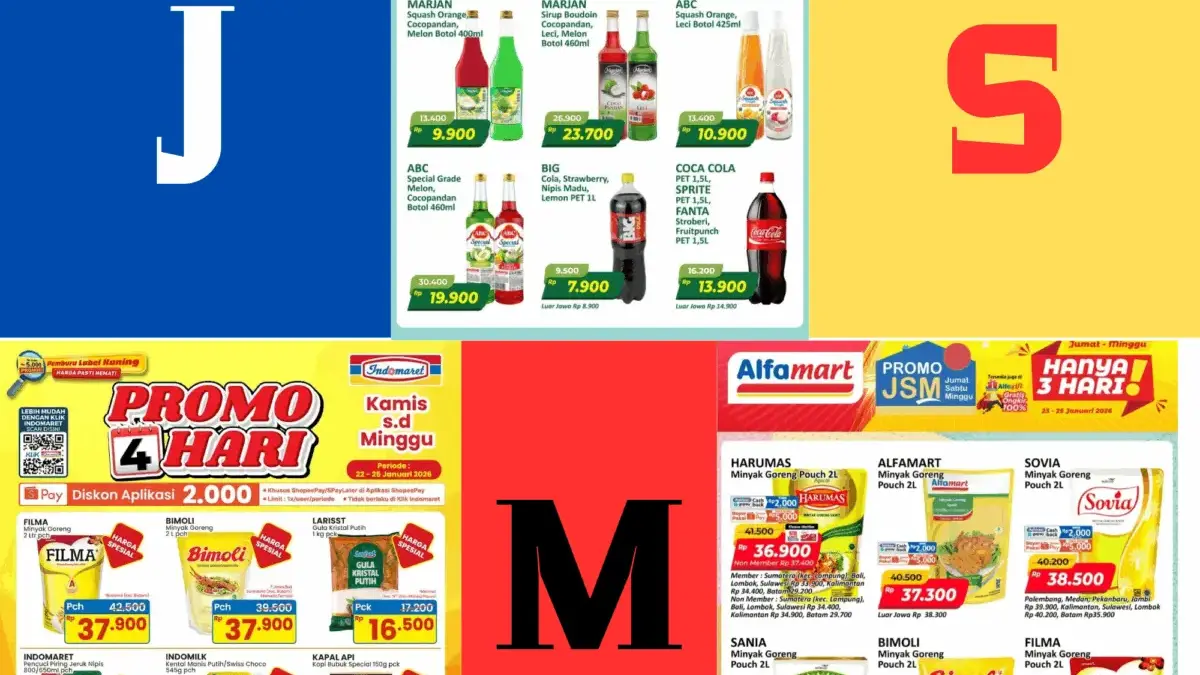 Canva promo JSM Alfamart dan Indomaret.