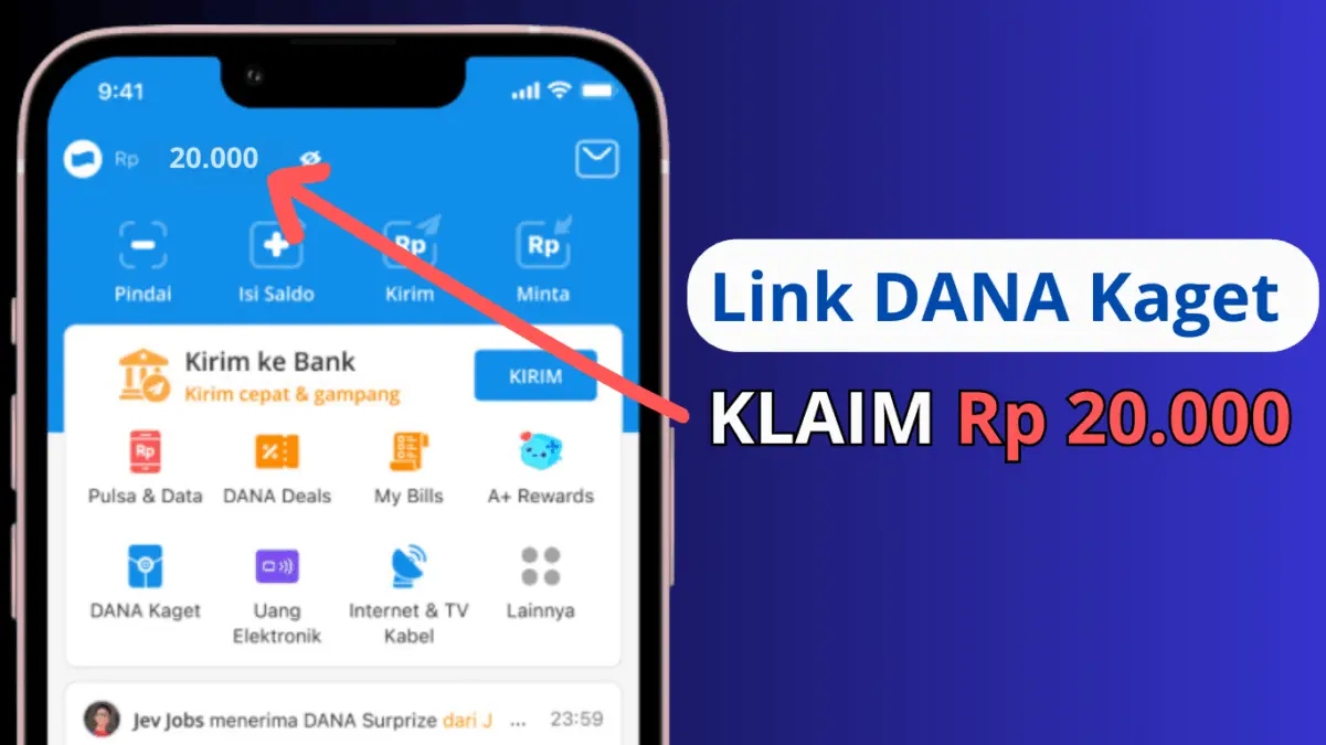 Klaim Saldo DANA Gratis Rp20.000 dengan Klik Link DANA Kaget Ini!