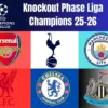 Klub Liga Inggris di Knockout Phase UCL 25-26.