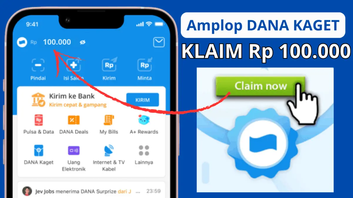 Link DANA Kaget 2026, Ambil Saldo DANA Gratis Rp100 Ribu Tanpa Ribet!