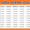 Tabel KUR BRI 2026 Pinjaman Modal Usaha Rp20 Juta: Segini Angsuran Termurahnya!