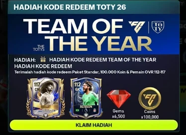 Update Kode Redeem FC Mobile 30 Januari 2026, TOTY Defender Jadi Incaran