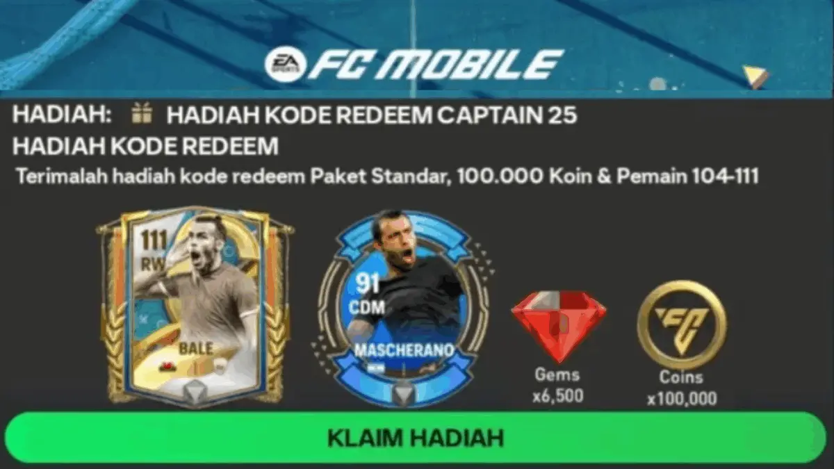Kode redeem FC Mobile hari ini, Kamis 1 Januari 2026