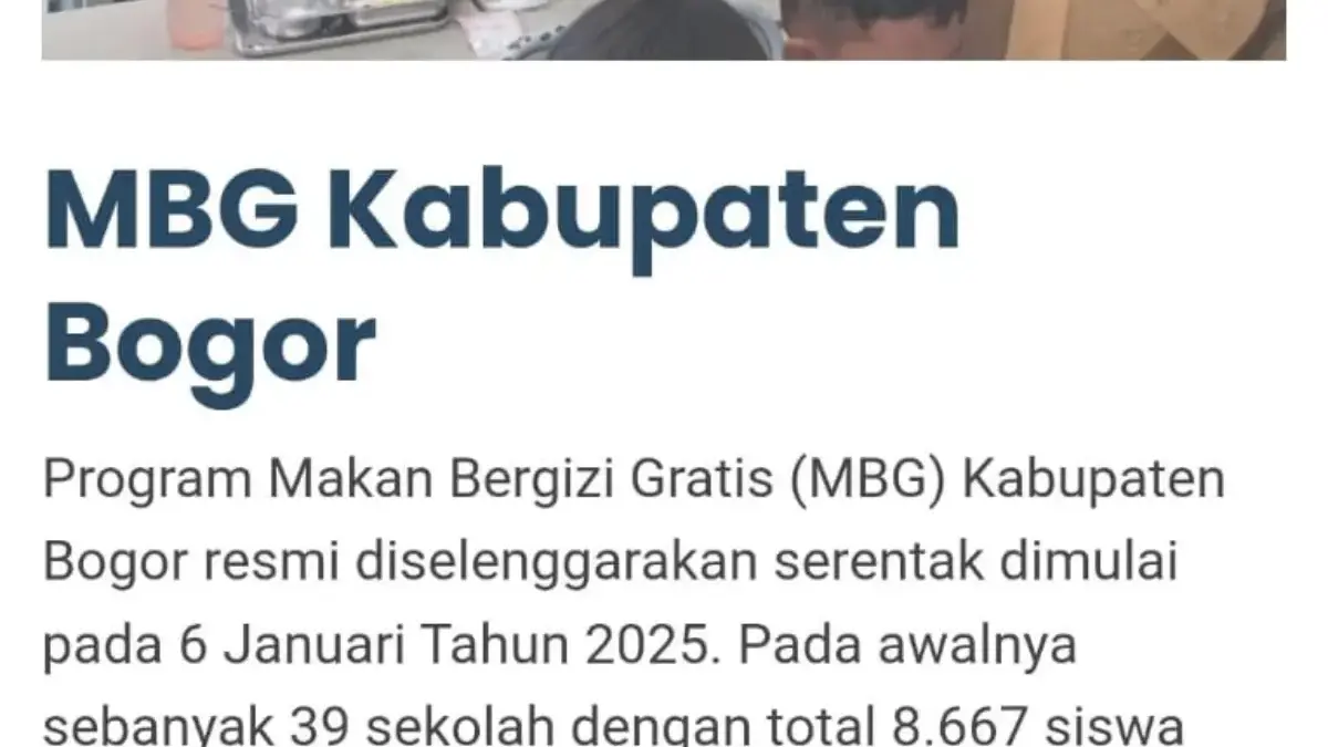 Tangkapan layar situs MBG Kabupaten Bogor. Foto: Regi