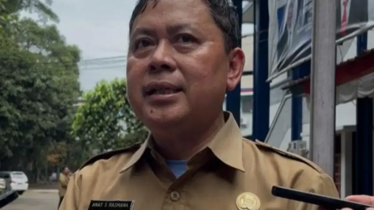 Kepala Dinas Pemuda dan Olahraga (Dispora) Kota Bogor, Anas S. Rasmana saat memberikan keterangannya