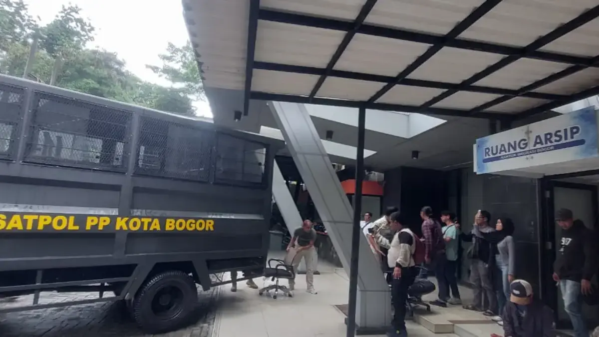 Kawasan kantor baru Satuan Polisi Pamong Praja (Satpol PP) Kota Bogor di gedung eks Kantor Imigrasi di Jalan A