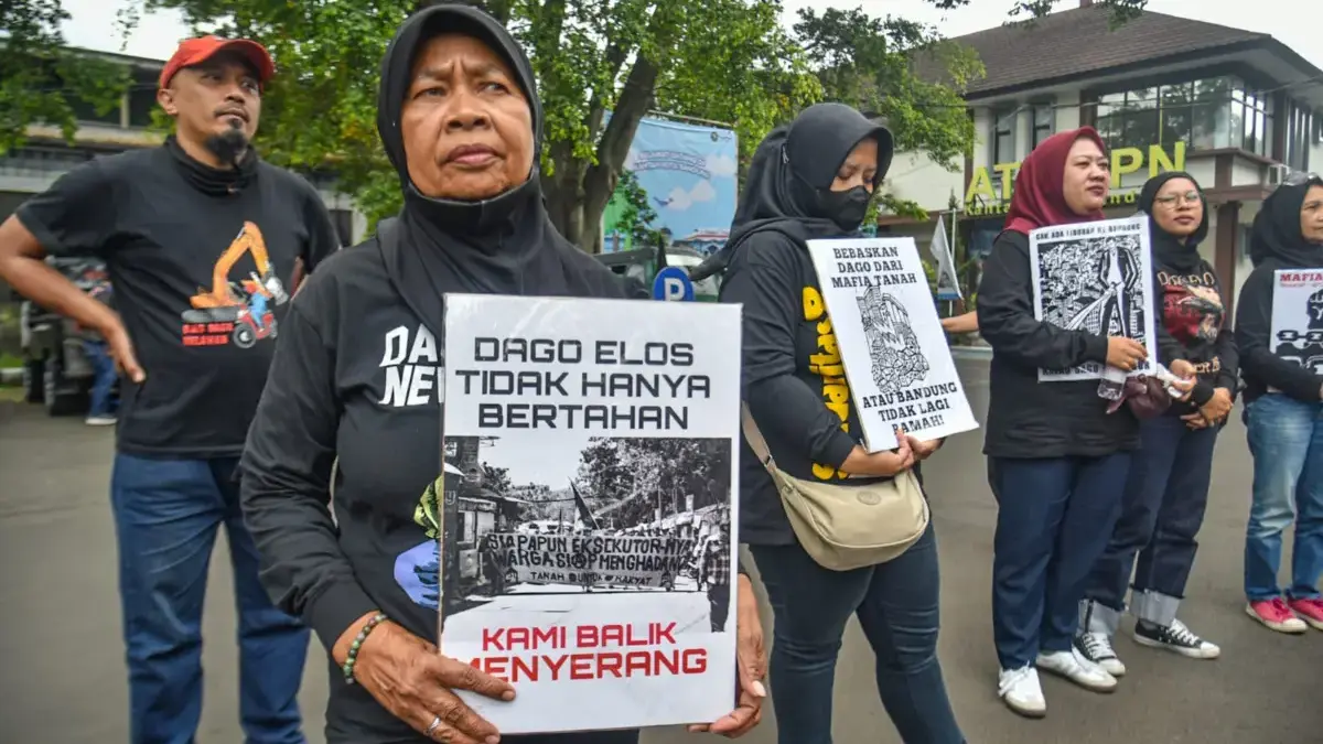 Kawal PK 2, Warga Dago Elos Geruduk Polda Jabar dan ATR BPN Jabar