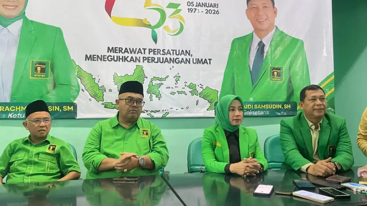 Ketua DPW PPP Jawa Barat Pepep Saepul Hidayat saat memberikan keterangan di DPC PPP Kabupaten Bogor
