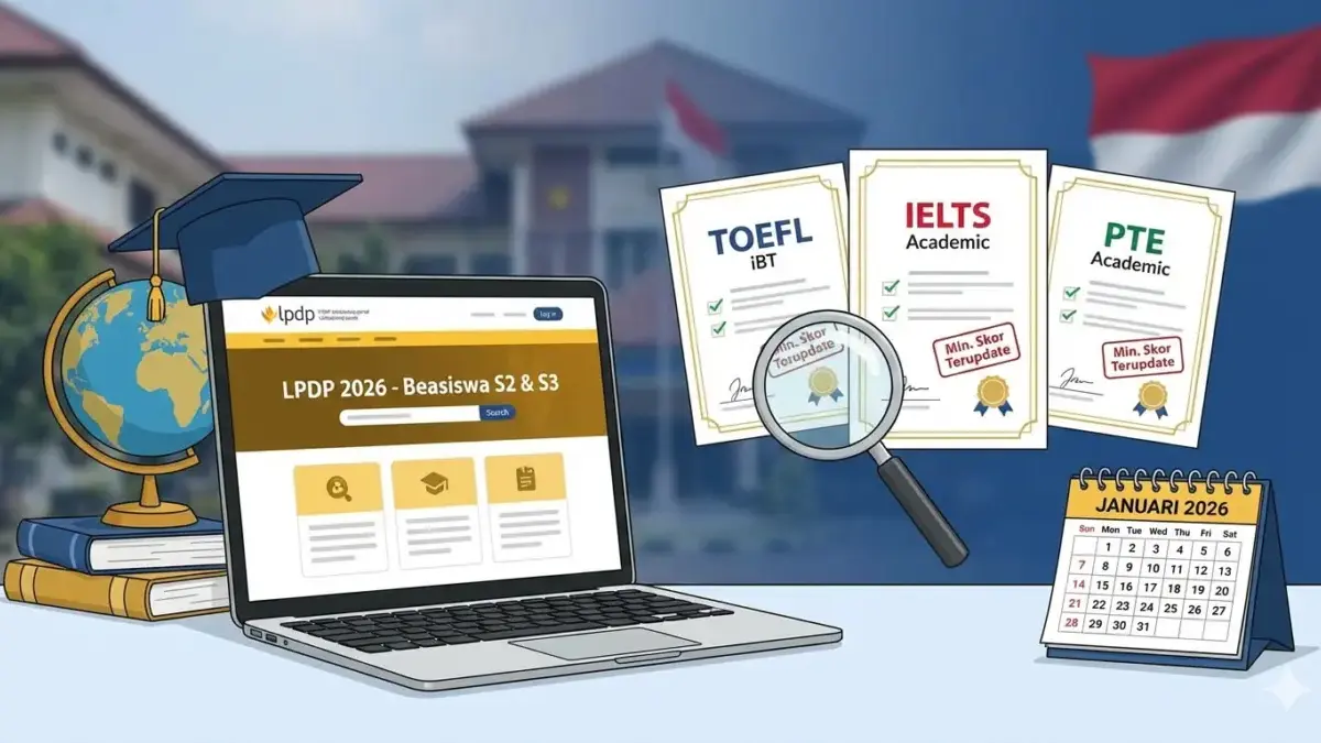 Update Skor TOEFL Beasiswa LPDP 2026: Syarat Minimum S2 dan S3 untuk Semua Jalur Program