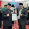 Caption: Ketua Baznas Kabupaten Ciamis, Drs. H. Lili Miftah, MBA (kiri) bersama Sekretaris Baznas Ciamis