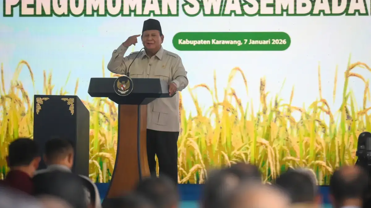Ogah Bergantung pada Impor, Prabowo Umumkan RI Swasembada Ogah Bergantung pada Impor, Prabowo Umumkan RI Swasembada