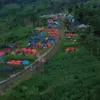 Nampak sejumlah tenda kemping berdiri di Bukit Baros Kecamatan Panjalu Kabupaten Ciamis. (Istimewa/dok pribadi