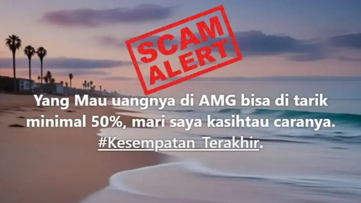 Salah satu postingan yang berpotensi sebagai penipuan.