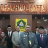 Bupati Bogor Rudy Susmanto saag memberikan keterangan. Foto: Regi