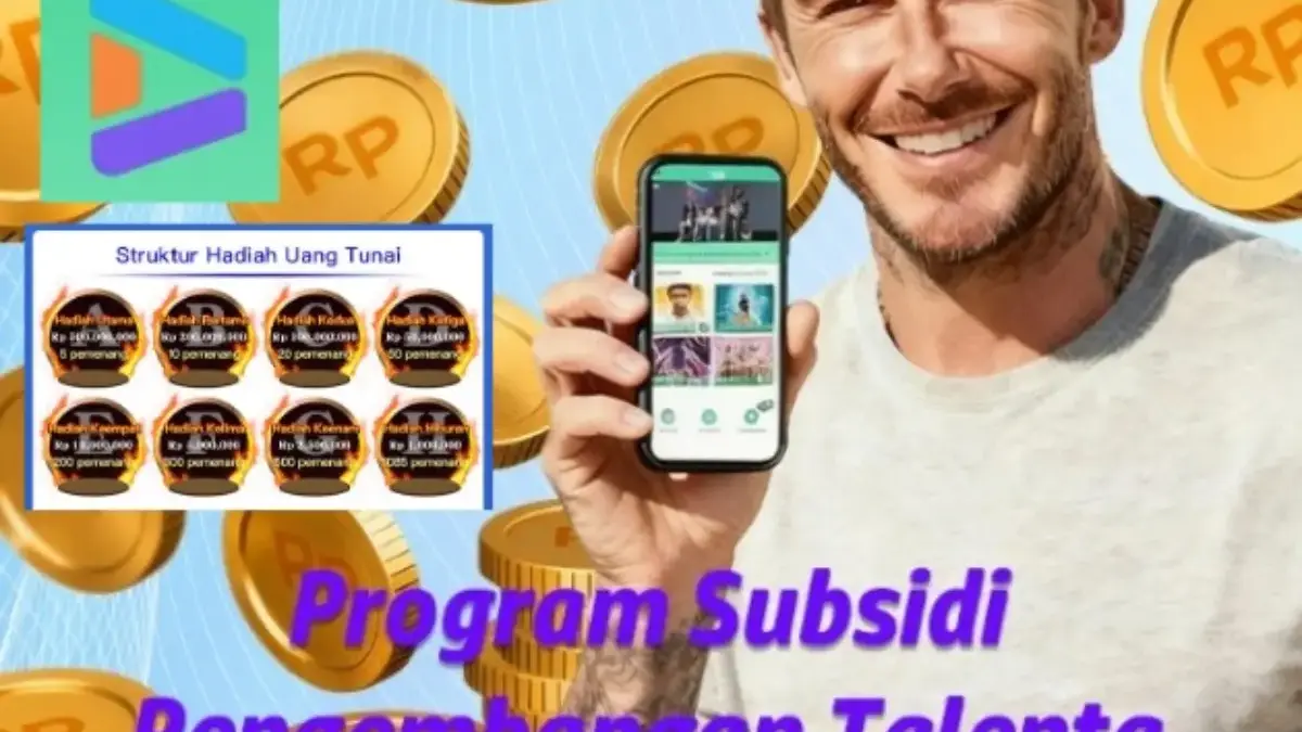 Aplikasi Vid yang sedang menggelar program promo berhadiah besar.