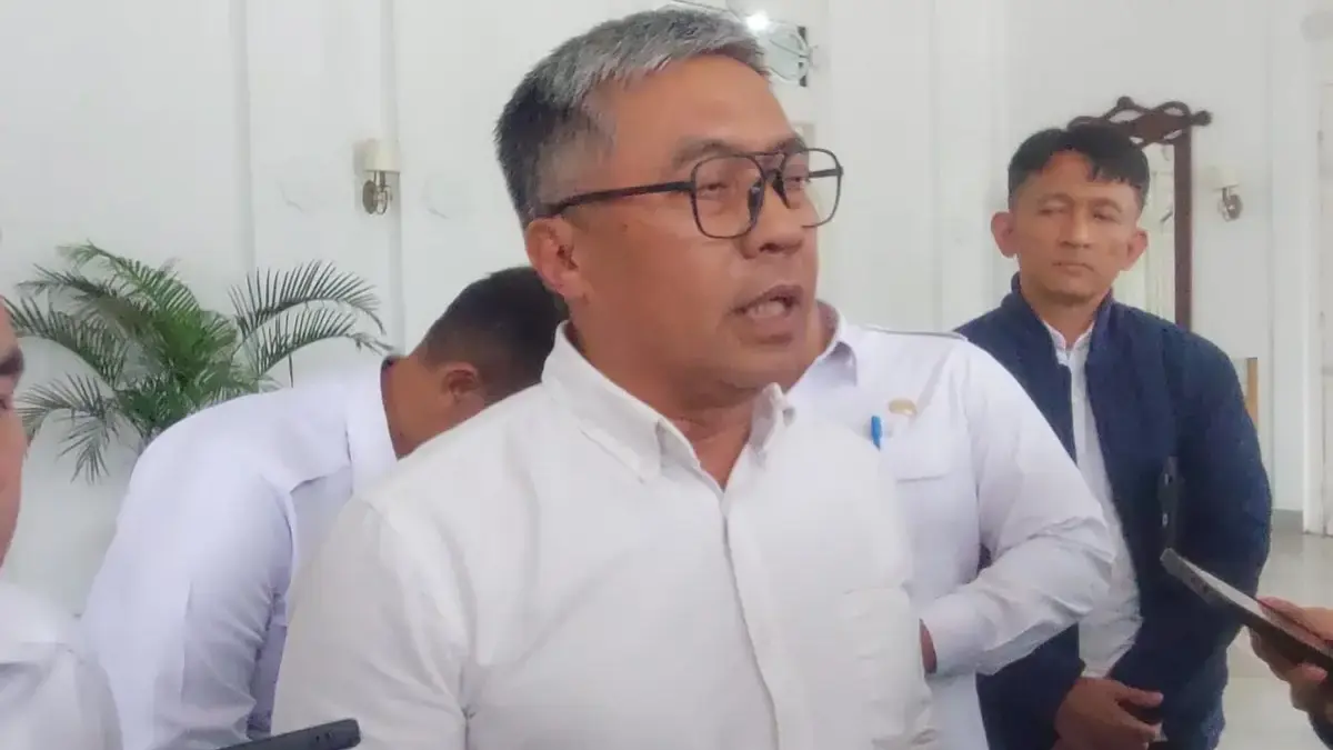 Sekretaris Daerah (Sekda) Kota Bogor, Denny Mulyadi, saat memberikan keterangannya terkait rapat koordinasi ke